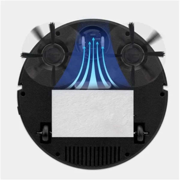 Robô Varredora/Aspirador De Pó 1200PA Automática 3 Em 1 Limpeza Doméstica Robótico Inteligente E Silencioso - Imagem 3