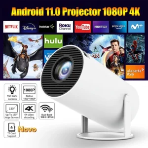 Projetor 4K HD 150 Polegadas Celular, Tv B0x, Xbox, PS, Pc, Wifi e Bluetooth HY300 Magcubic 110/220